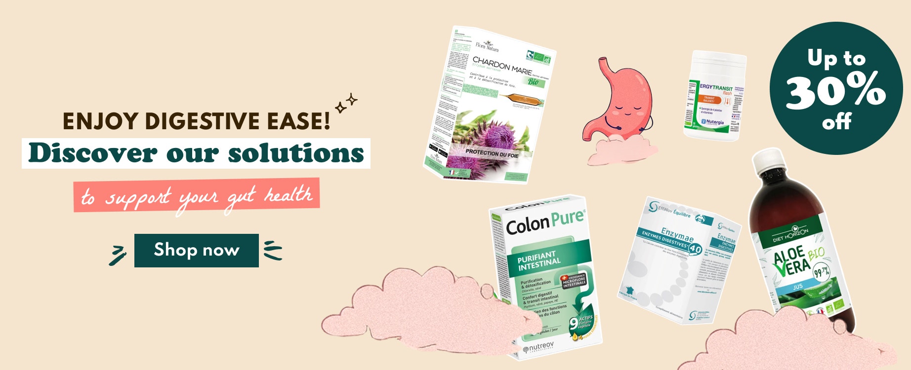 Up to 30% off to take care of your gut health