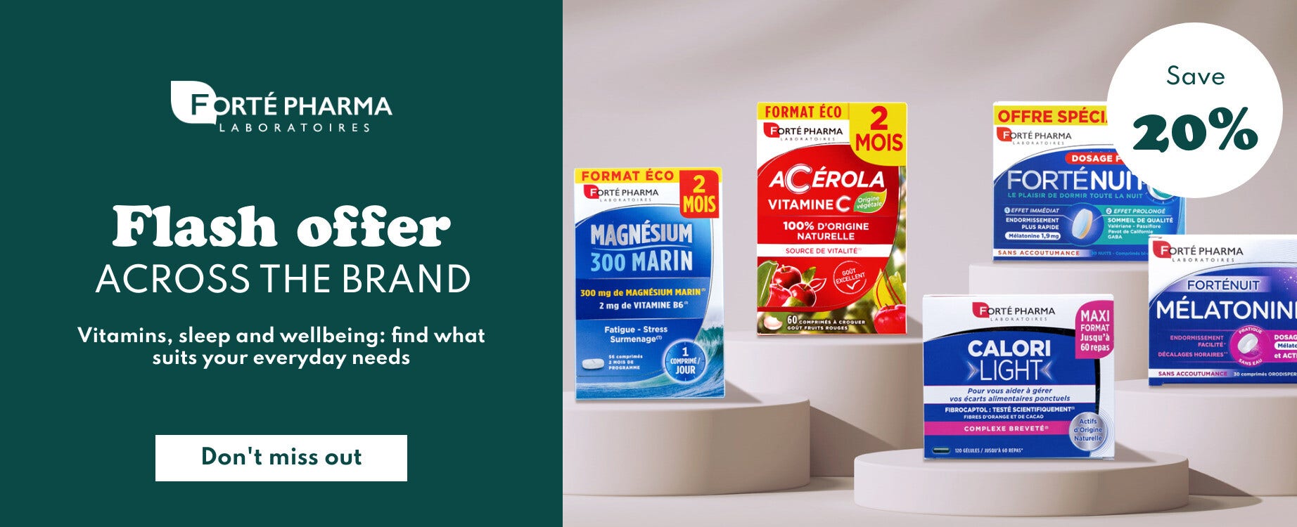 Flash offer: 20% off Forté Pharma