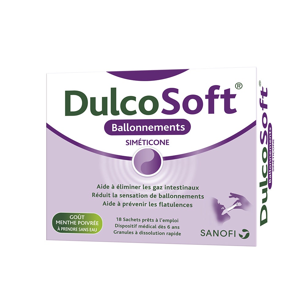 Dulcosoft Bloating Peppermint flavour 18 bags Easypara