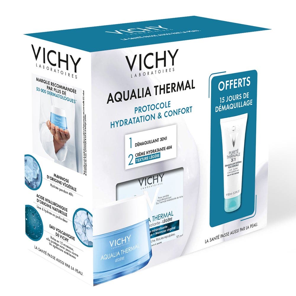 Vichy Aqualia Hydration & Comfort light cream set 50ml