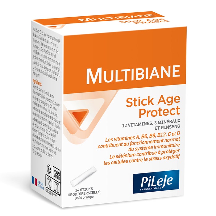 Pileje Multibiane Multibiane Age Protect Sticks Orodispersibles X14 14 Sticks Orodispersibles