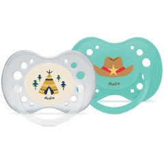 Dodie Symmetrical soothers for boys When I grow up 6 months and Plus x2