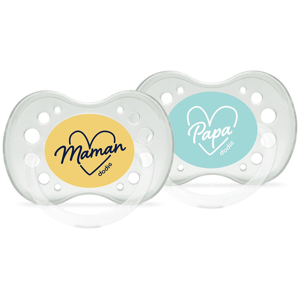 Dodie Anatomical soothers Love words 18 months and Plus x2