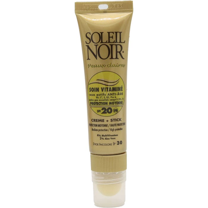 Soleil Noir Combi Care Spf 20 And Stick Ip 30 With Vitamins 20ml
