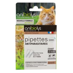 Anibiolys Cat Pest Control Pipettes + 12 Months x2