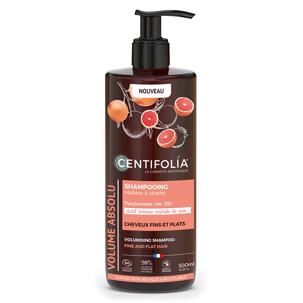 Centifolia Volume Shampooing Pamplemousse Rose Bio Fine, flat hair 500ml