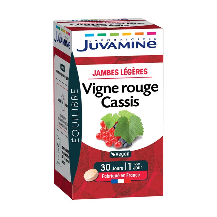 Juvamine Red Vine Blackcurrant Light Legs 30 Tablets
