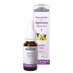 Biofloral No. 1 Agrimony Organic Demeter Bach Flower Remedies Calm 25ml