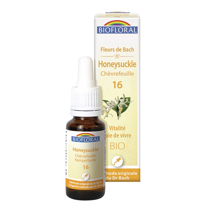 Biofloral No 16 Organic Honeysuckle Demeter Bach Flower Remedies Vitality Joy Of Living 25ml