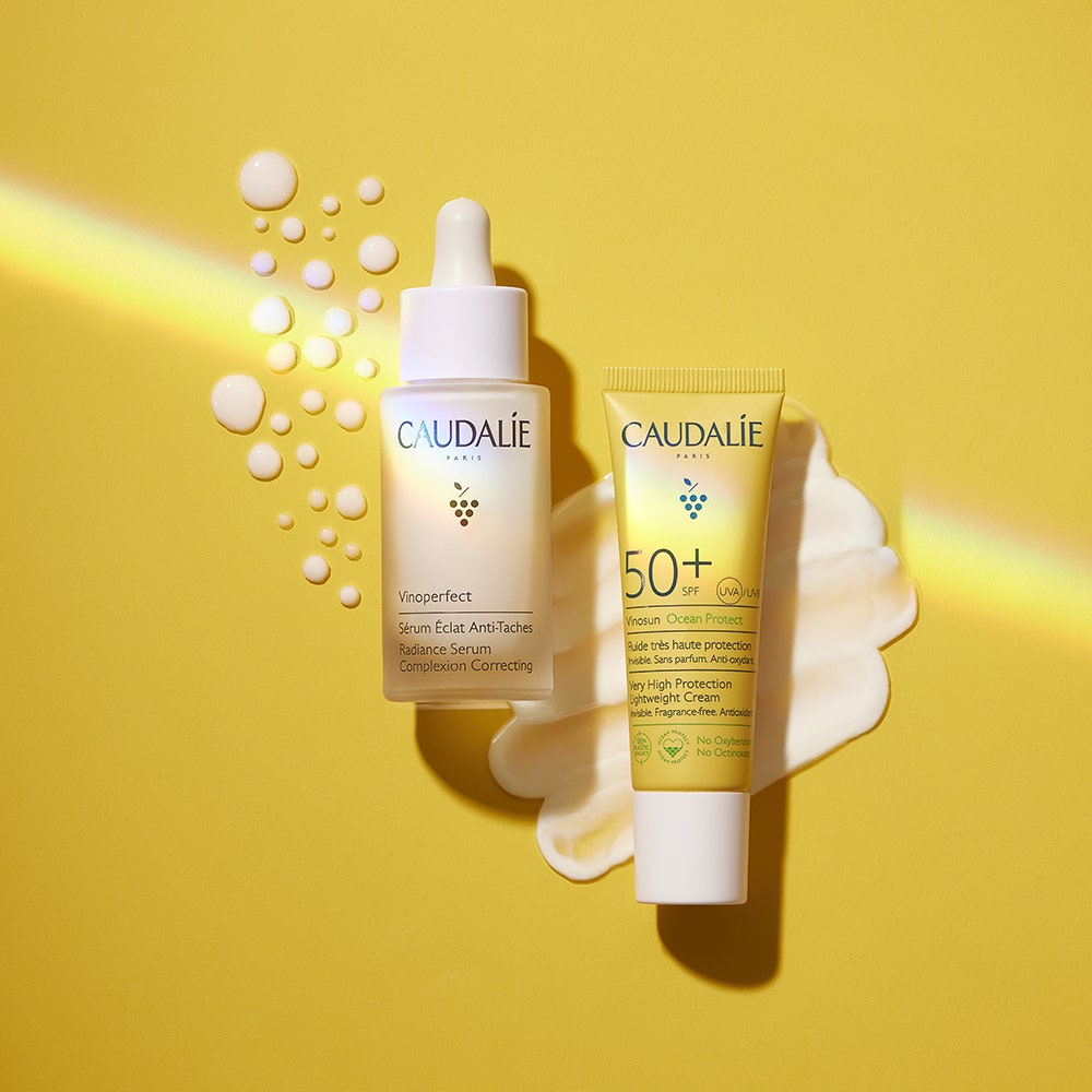 Caudalie Vinoperfect Serum & SPF50+ High Protection Fluid