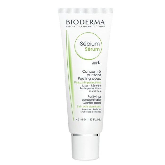Bioderma Sebium Purifying Concentrate Gentle Peel Skin With Blemishes peaux mixtes à grasses à imperfections 40ml