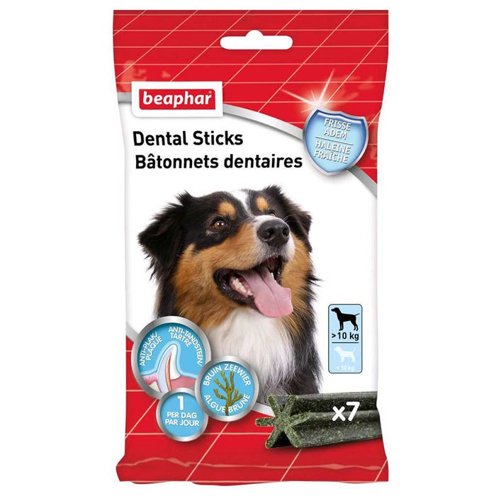 Dental sticks for dogs x7 >10kg Beaphar