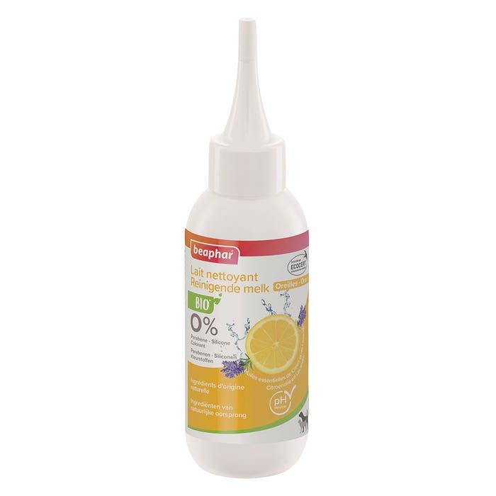 Ear Cleansing Milk for Dogs and Cats 100ml Lemon and Lavandin essential oils Beaphar
