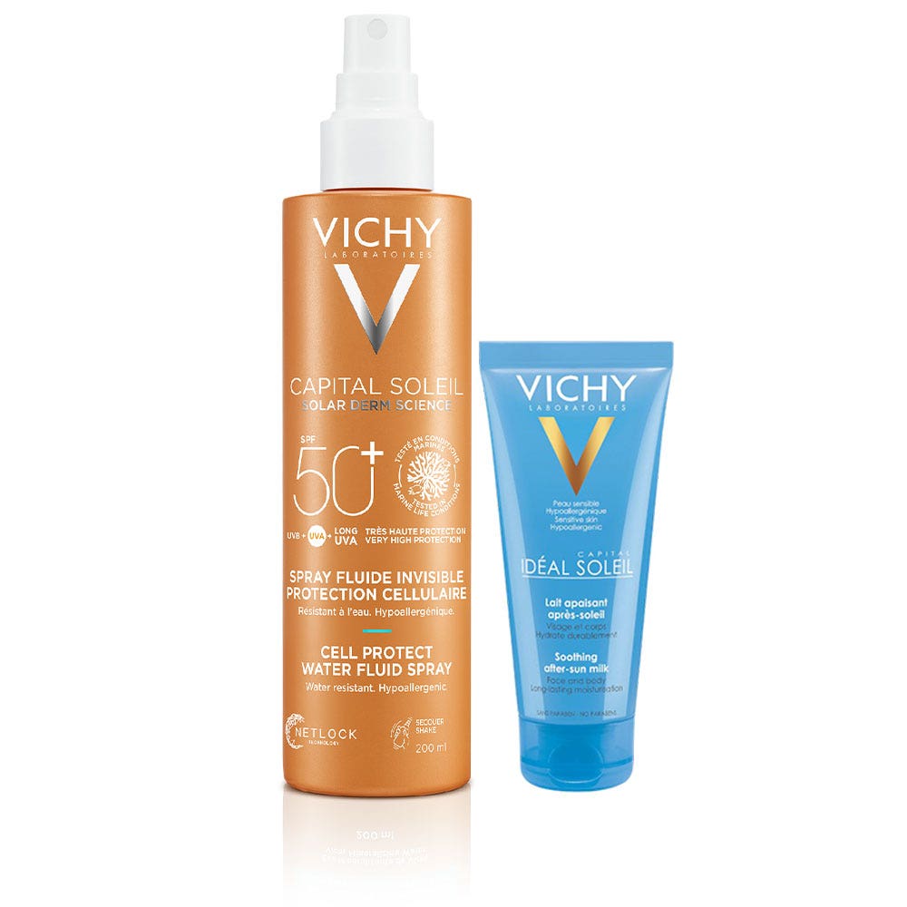 Vichy Capital Soleil VICHY CAPITAL SOLEIL SPRAY LACTE SPF50+ 200ML+APRES SOLEIL 100ML OFFERT