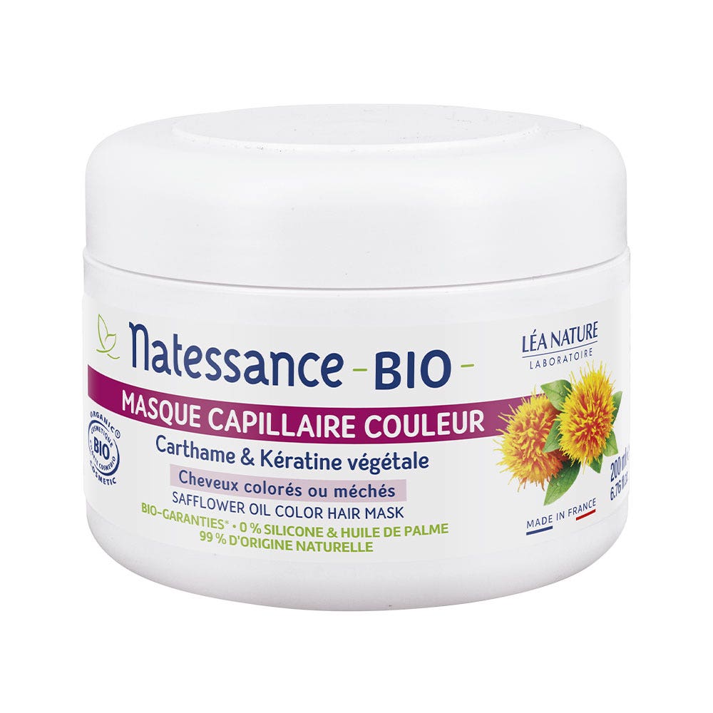 Natessance Organic Cartharme & Keratin Mask Coloured or highlighted hair 200ml
