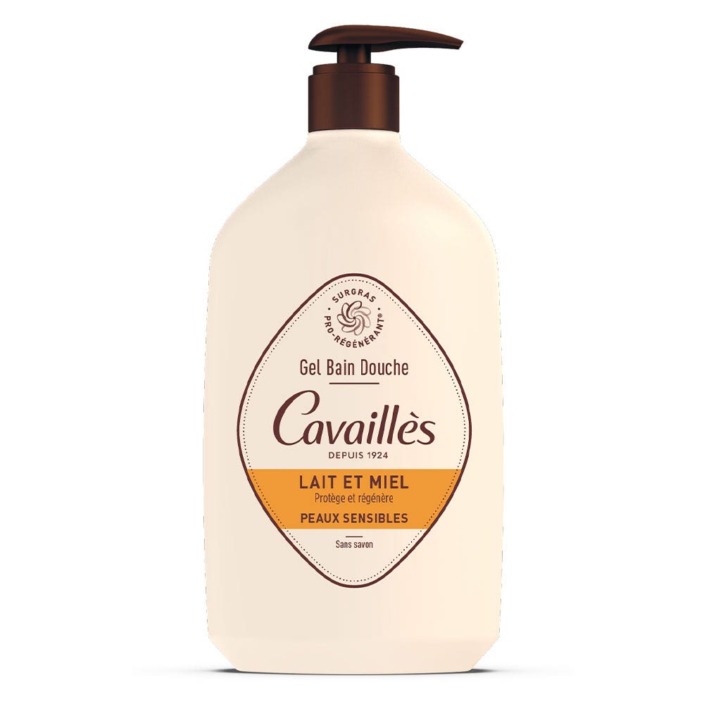 Cavaillès Milk & Honey Bath and Shower Gel Sensitive skin 1L