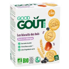 Good Gout Les Biscuits des Bois Blackcurrant and Chestnut from 12 months 80g (x4 Sachets)