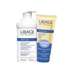 Uriage Xemose Lipid Replenishing Cream + Free Cleansing Soothing Oil 400ml