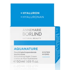 ANNEMARIE BÖRLIND Aquanature Hydrating Face Moisturizers Night Cream Dehydrated Skin 50ml