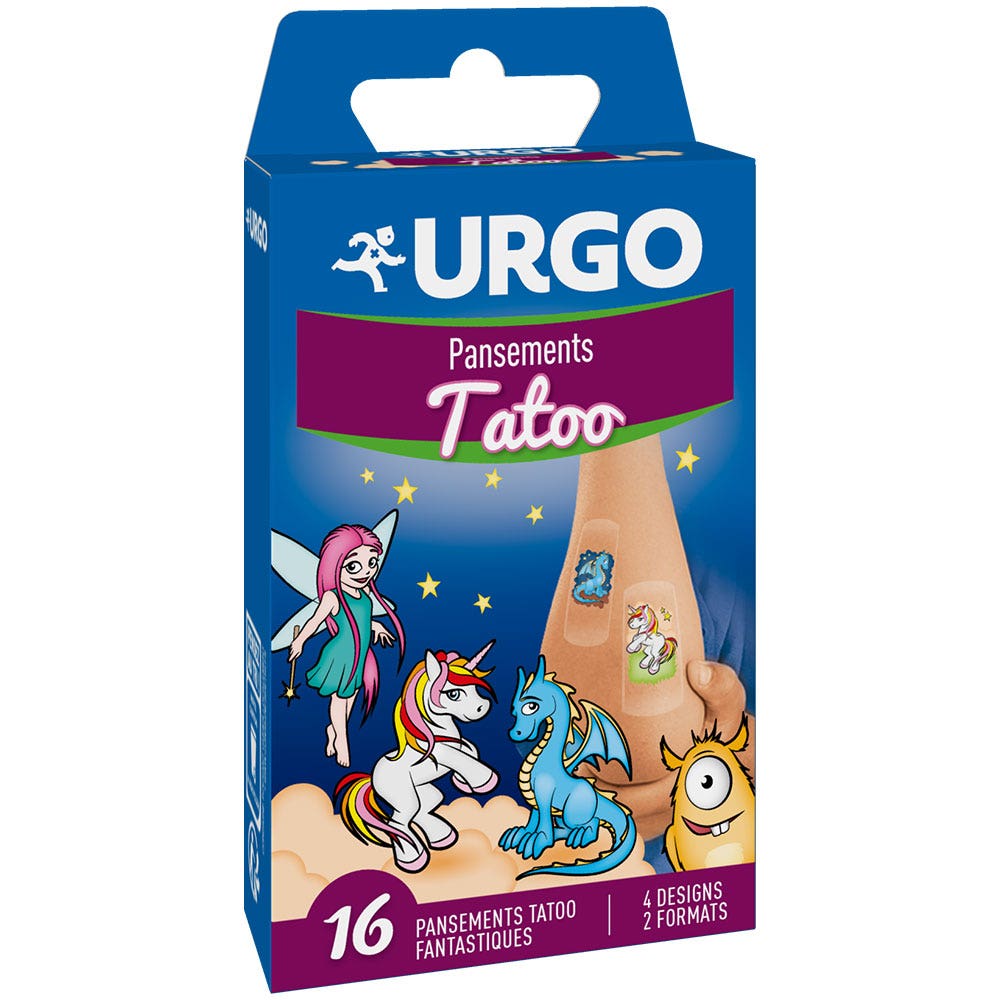 Urgo Fantastic Tatoo Plasters 2 sizes x16