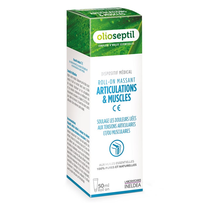 Olioseptil Roll'on Joints & Muscles Aux 5 Huiles Essentielles 50ml