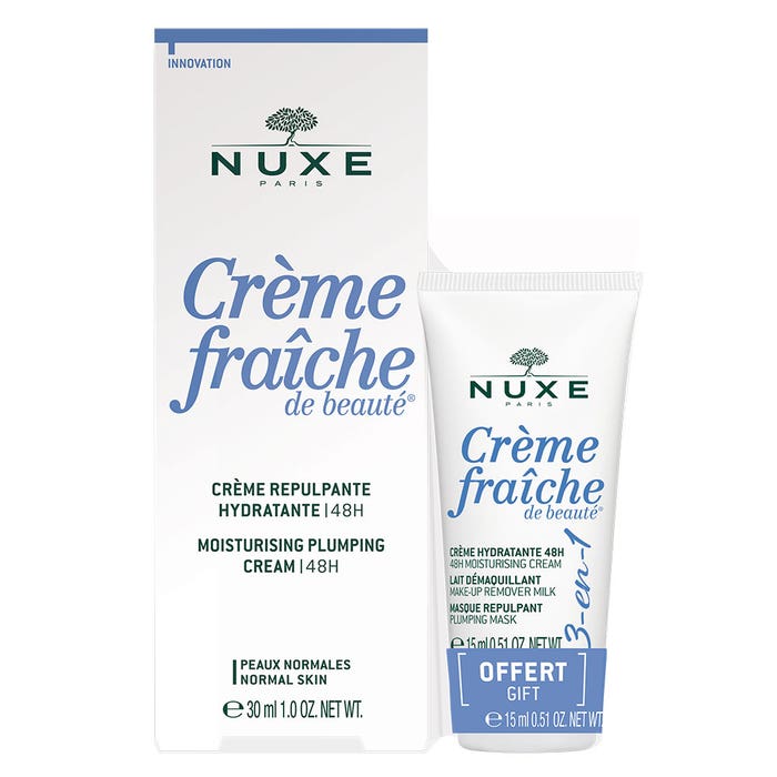 Moisturizer + 3-in-1 Concentrate 30ml+15ml Creme Fraîche De Beaute Normal skin Nuxe