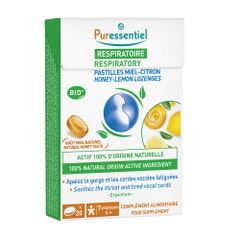 Puressentiel Respiratoire Breathing Throat Pastilles Honey-Lemon x20