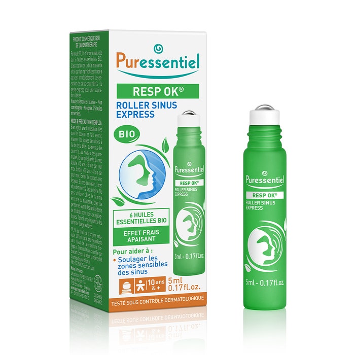 Puressentiel Respiratoire Roller Sinus Express With 6 Organic Essential Oils 6ml
