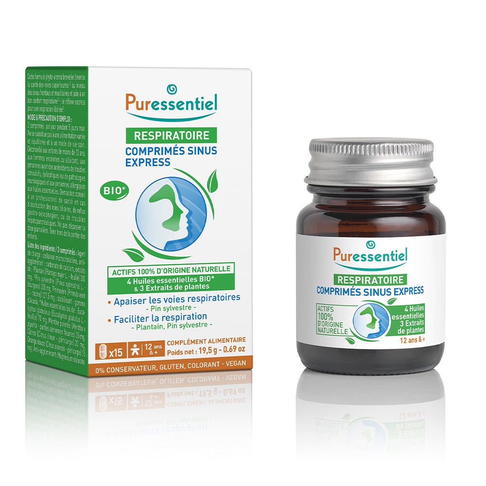 Puressentiel Respiratory Sinus Express With Bioes Essential Oils 15 tablets