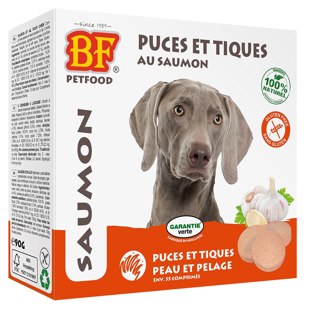 Biofood BF Petfood Flea and tick tablets with salmon Approx. 55 tablets