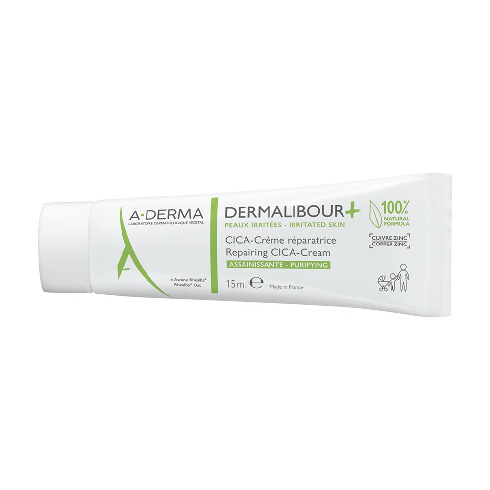 A-Derma Cica-Répairing Sanitizing Cream for Irritated Skin Peaux Irritées 15ml
