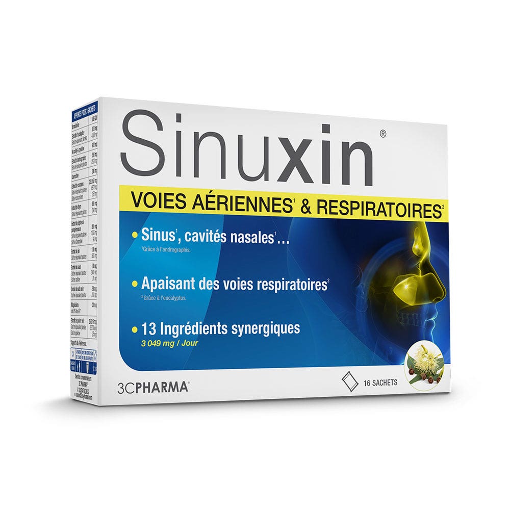 3C Pharma Sinuxin Powder Bags Mango Flavour X16 Mango Flavour x16 Sachets En Poudre