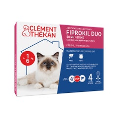 Clement-Thekan Fiprokil Fiprokil Duo 50mg/60mg Spot On Cats 1-6 kg 0.5ml x 4 pipettes