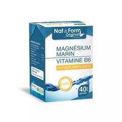 Nat&Form Nat&form Marine Magnesium + Vitamin B6 40 Capsules Fatigue, nervousness 40 Gélules