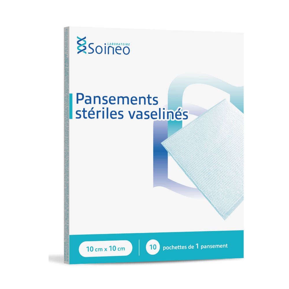 Soineo Vaseline sterile Plasters 10x10cm x10