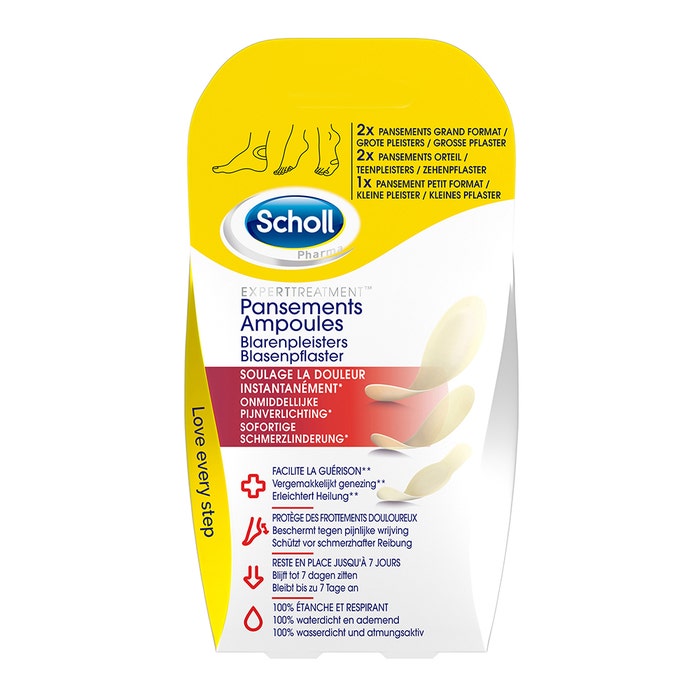 Scholl Blister Plasters Different Sizes For heels, toes and feet x5