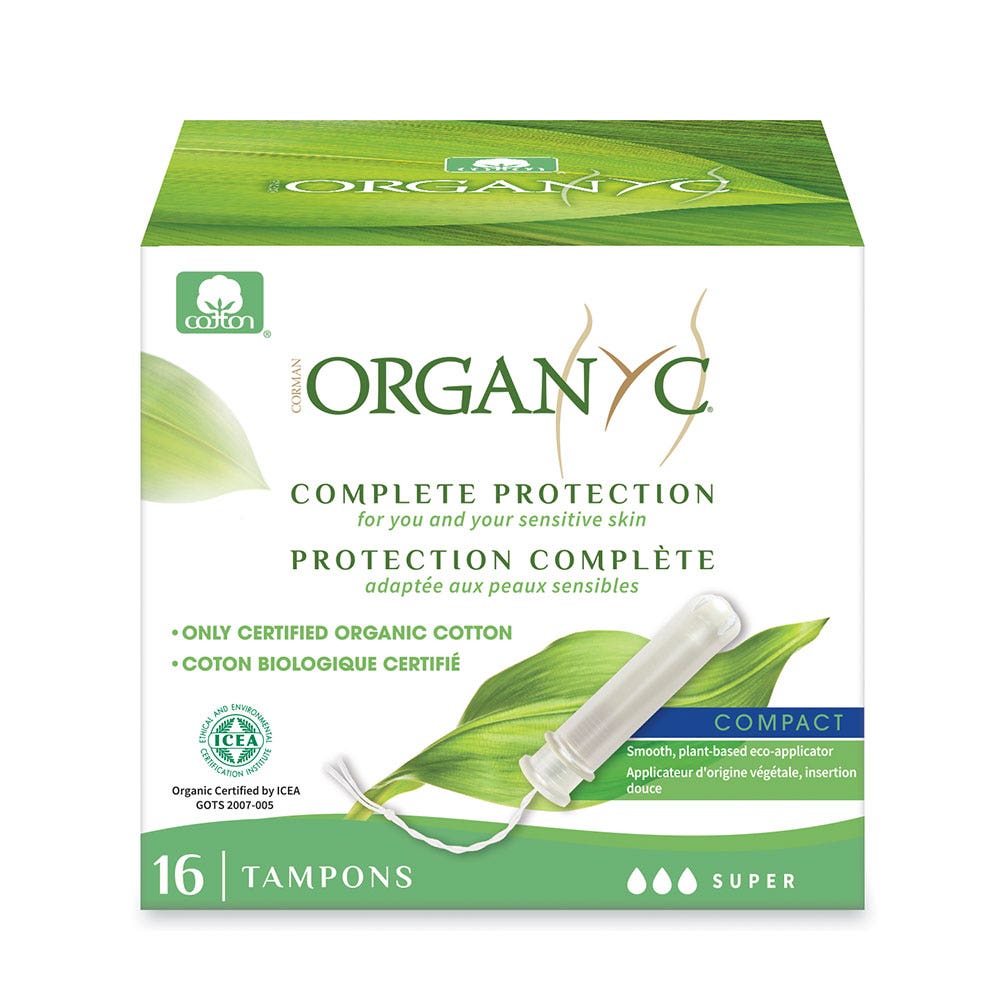 Organyc Organic Tampons Super Compact Applicator X16 x16 Easypara