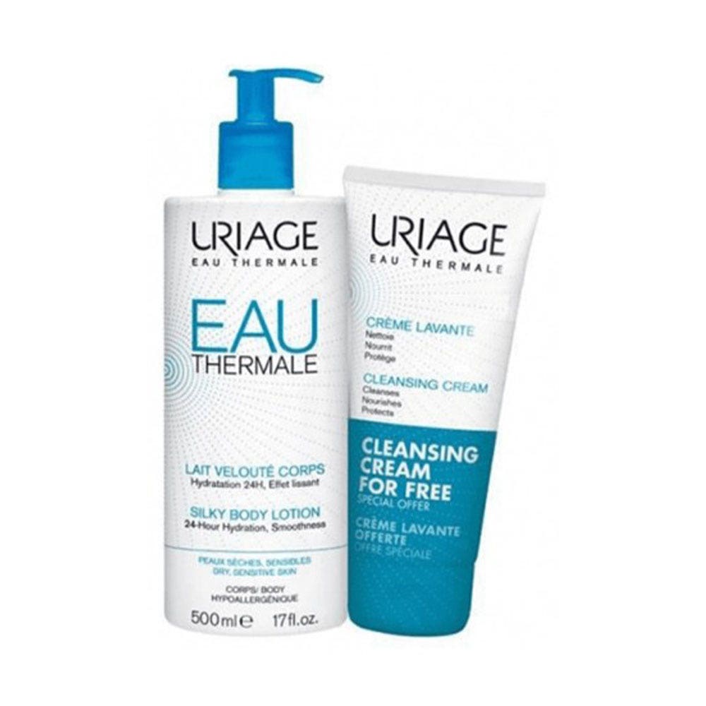 Uriage Thermal water and hydration Velvety Body Milk 24H Hydration Smoothing Effect + Free Cream Wash
