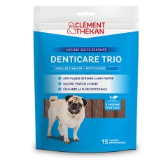 Clement-Thekan Denticare Trio Denticare Trio Chewable slats for dogs from 5 to 10kg Promotes oral hygiene 15 strips