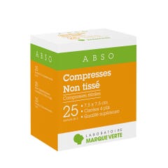 Marque Verte Abso Non-woven Bandages 7.5x7.5cm x25 bags of 2