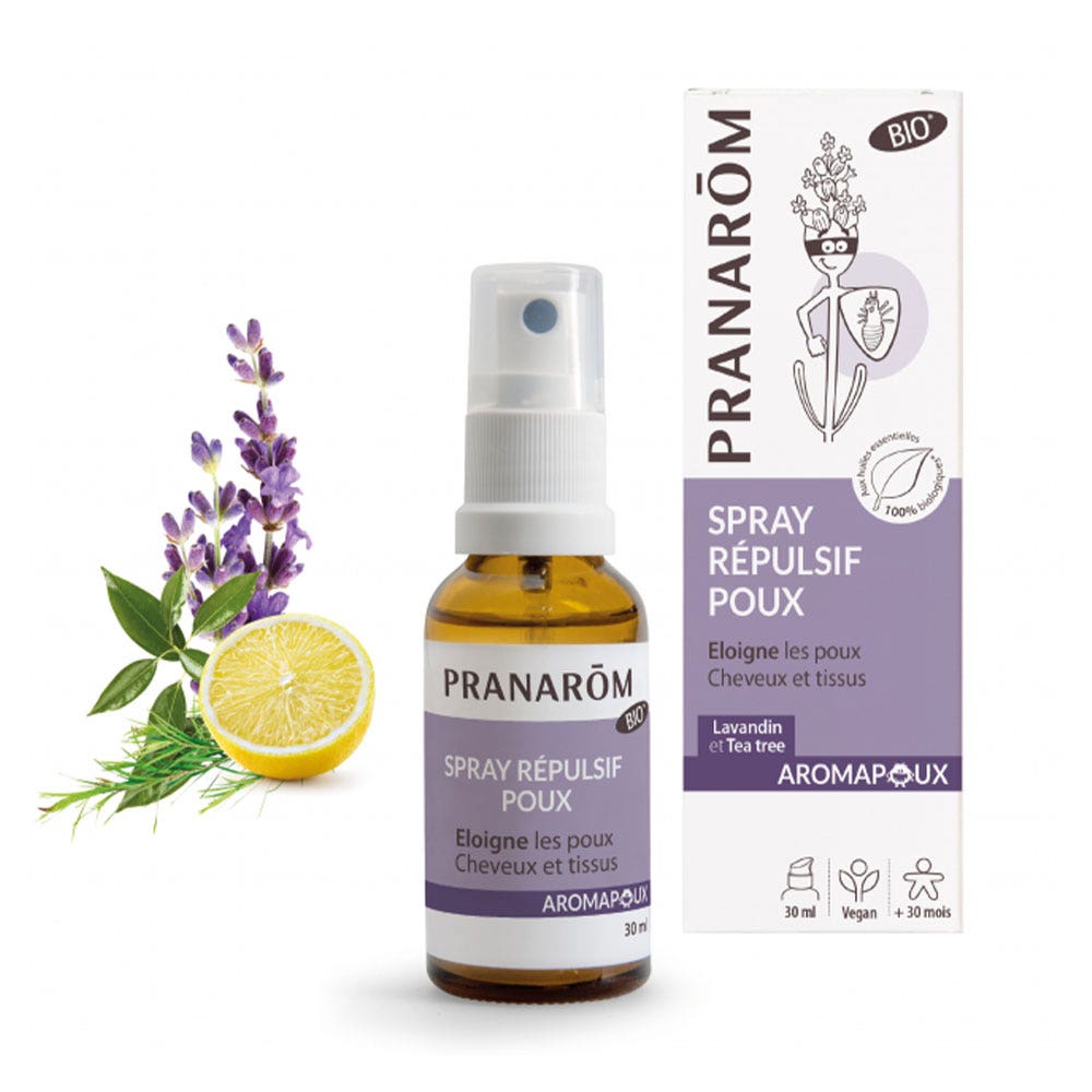 Pranarôm Aromapoux Lice repellent organic lotion Pranapoux 30ml