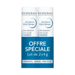 Bioderma Atoderm Ultra-hydrating lip balm dry lips 2x4g