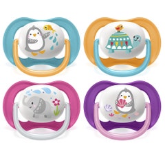 Avent Ultra-Air Orthodontic dummy Animal Collection 6 to 18 months x2