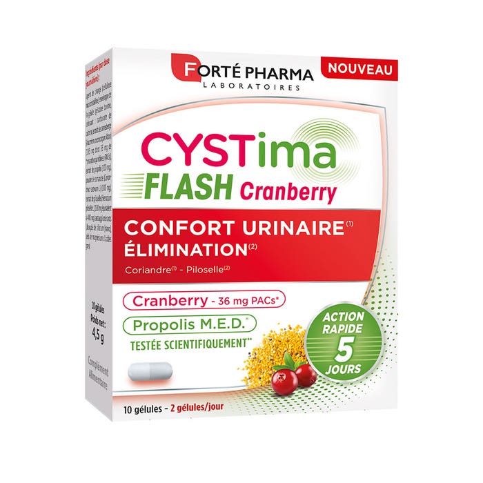 Forté Pharma Cystima Urinary Comfort Flash Cranberry 10 capsules