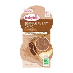 Babybio Semolina with Cocoa Cow's Milk 6 Months and Plus 225g