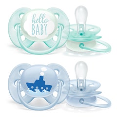 Avent Ultra-soft Orthodontic dummy Gentle Collection x2