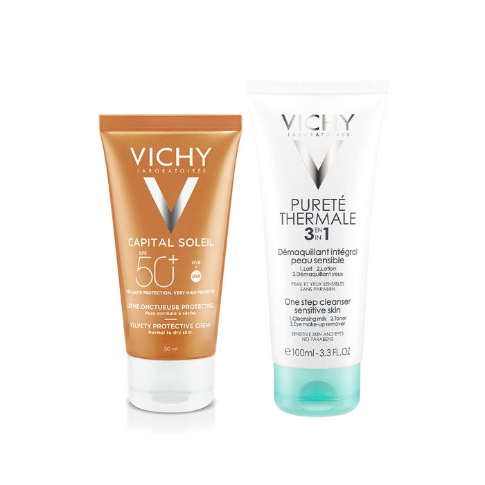Vichy Capital Soleil Protective Cream SPF50+ 3-in-1 Cleansing Milk 100ml