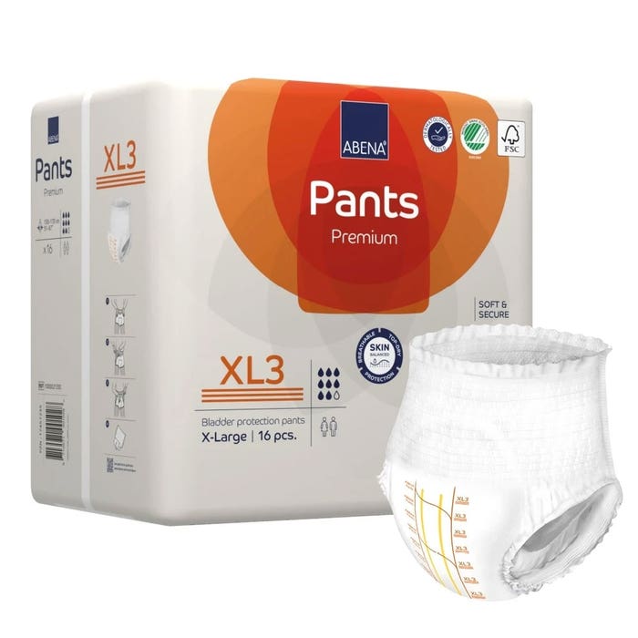 Absorbent Pants x16 Prenium XL3 heavy incontinence Abena