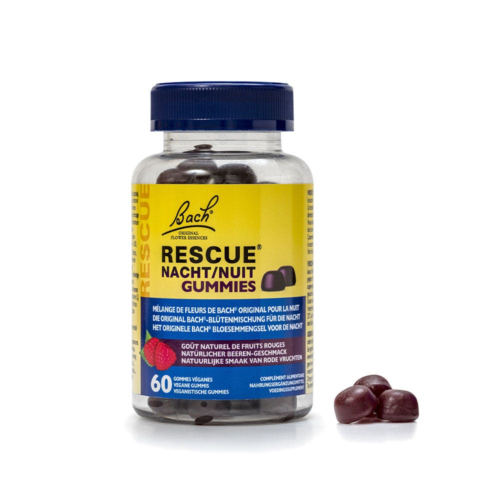Rescue Night Gummies Night Bach Flower Remedies Red fruit flavour from age 3 x60