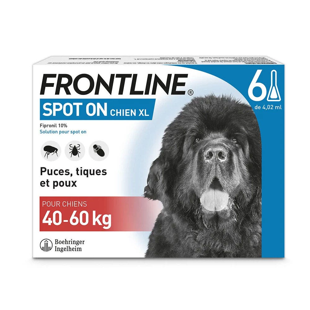 Frontline Spot-on Dog 40-60kg 6 Pipettes x 4,02ml